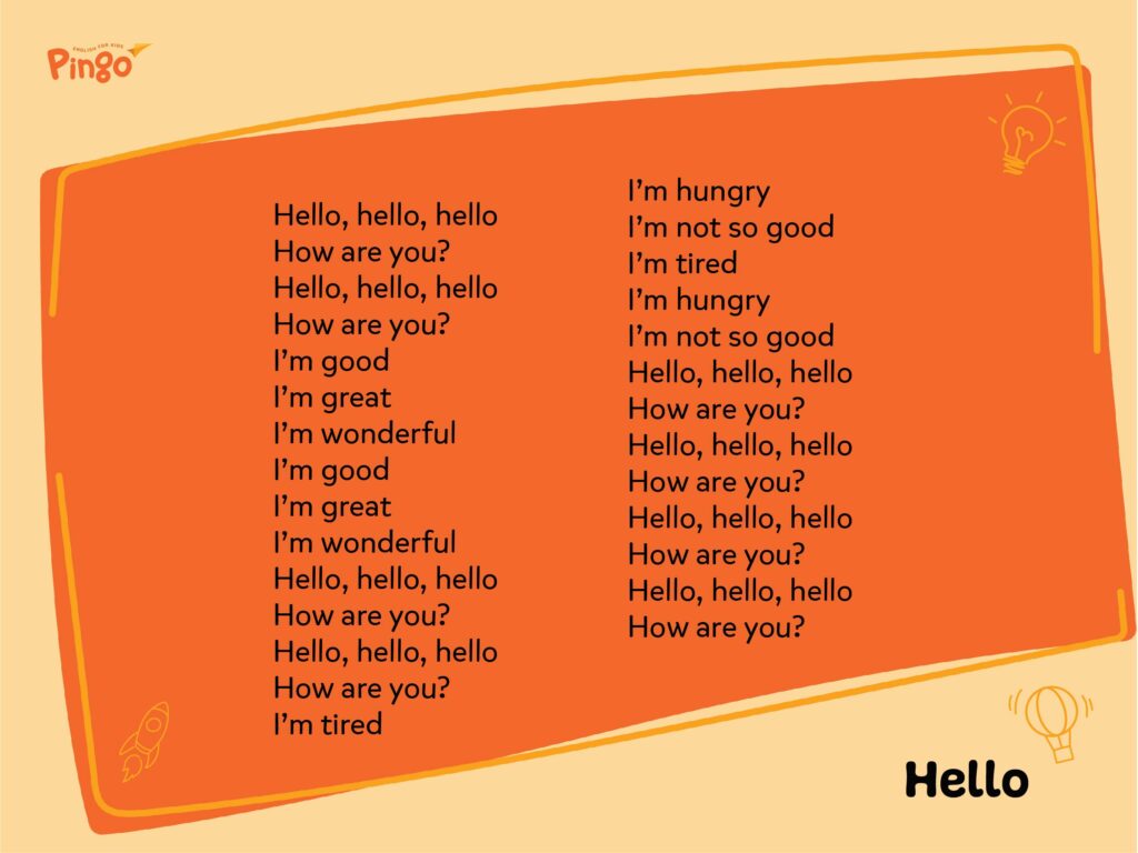 học tiếng Anh qua bài hát hello