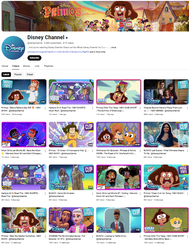 phim hoạt hình học tiếng anh