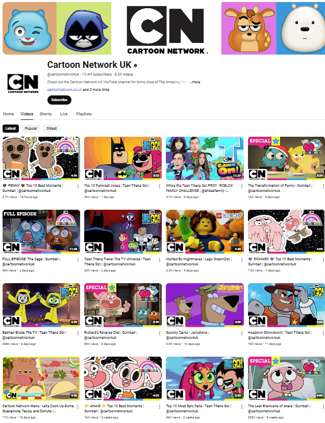 hoạt hình tiếng anh cho trẻ em  